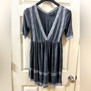 Anthropologie POL Babydoll Dress Lace accents Size Small